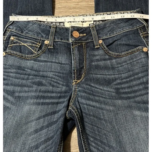 Ariat R.E.A.L. Perfect Rise Rosa Boot Cut Dark Wash Jeans SZ 28R (29x32) - Picture 6 of 11